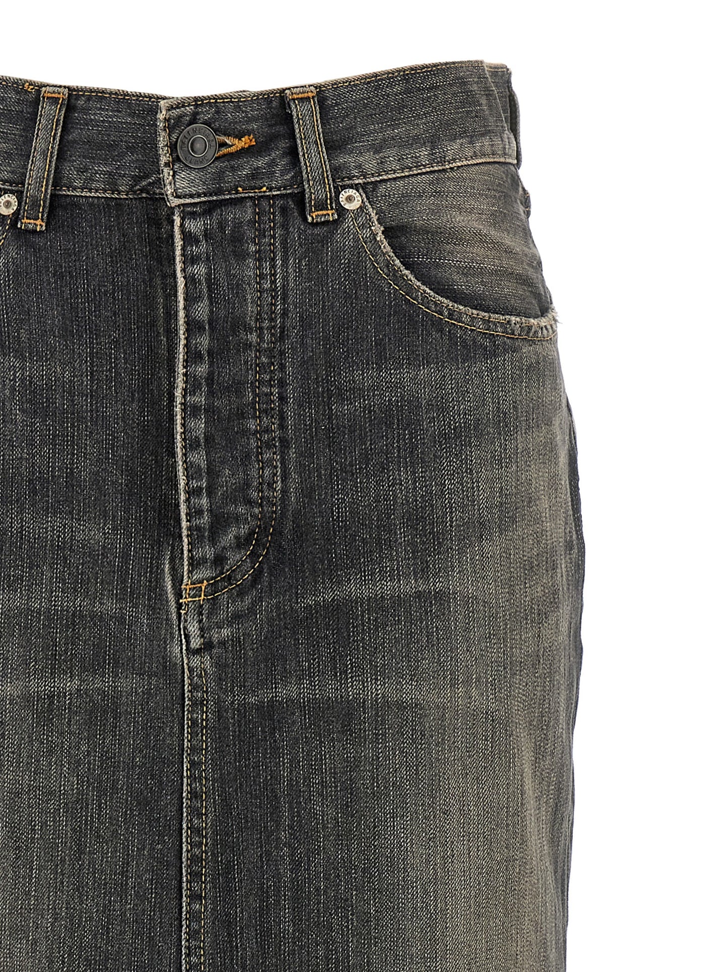 Balenciaga Women 'Lace Up' Denim Skirt BALENCIAGA