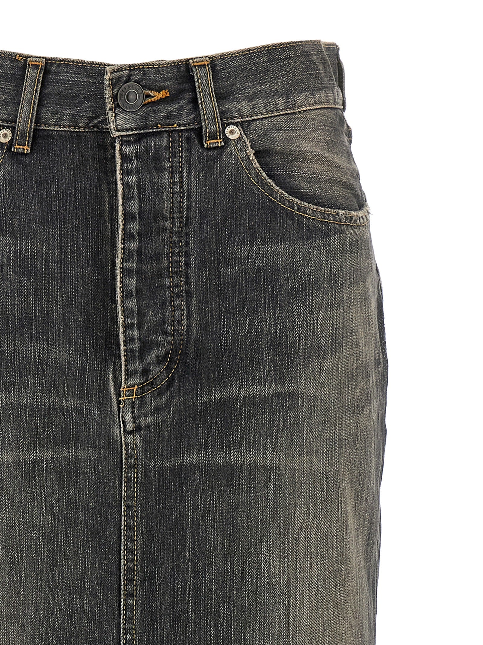 Balenciaga Women 'Lace Up' Denim Skirt BALENCIAGA