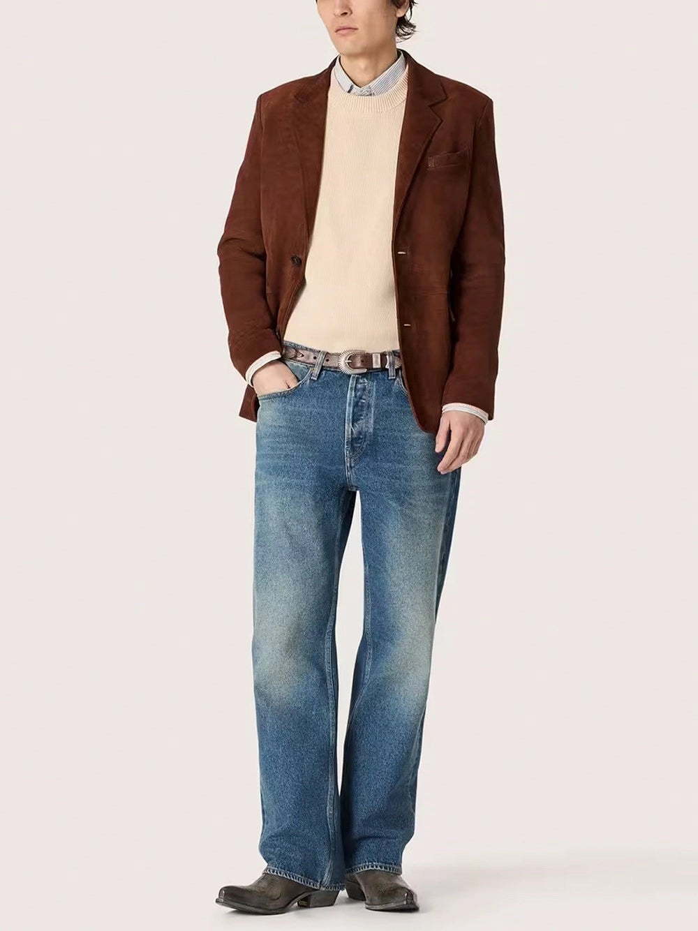 Golden Goose Men `Robyn` Leather Jacket GOLDEN GOOSE