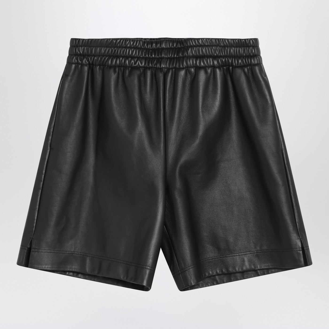 Gucci Black Leather Bermuda Shorts Men GUCCI