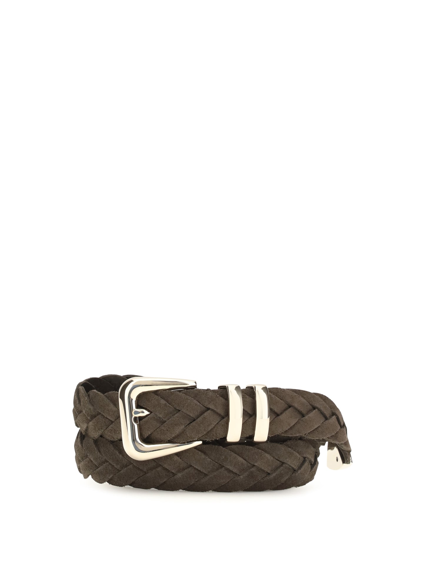 Brunello Cucinelli Men Leather Woven Belt BRUNELLO CUCINELLI