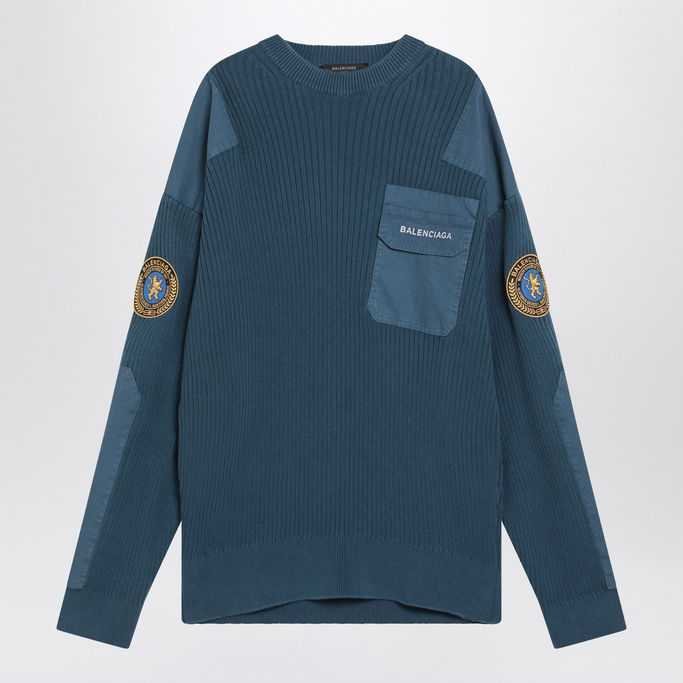Balenciaga Blue Uniform Merch Cotton Jumper Men BALENCIAGA