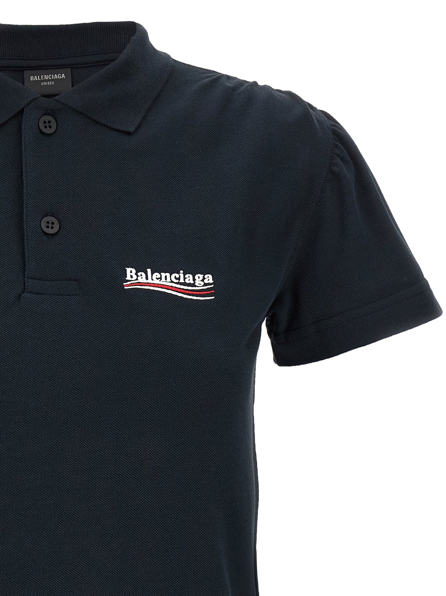 Balenciaga Women Logo Embroidery Polo Shirt BALENCIAGA