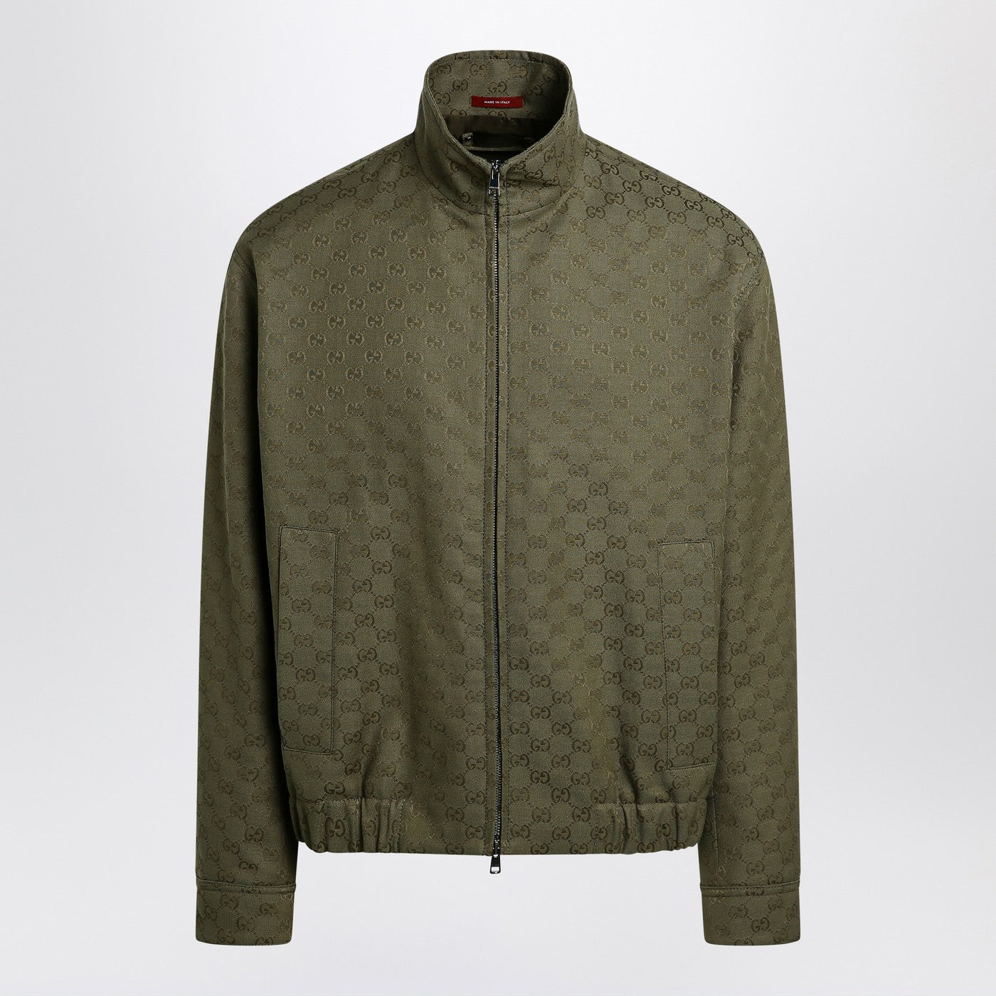 Gucci Green Forest Bomber In Gg Fabric Men GUCCI