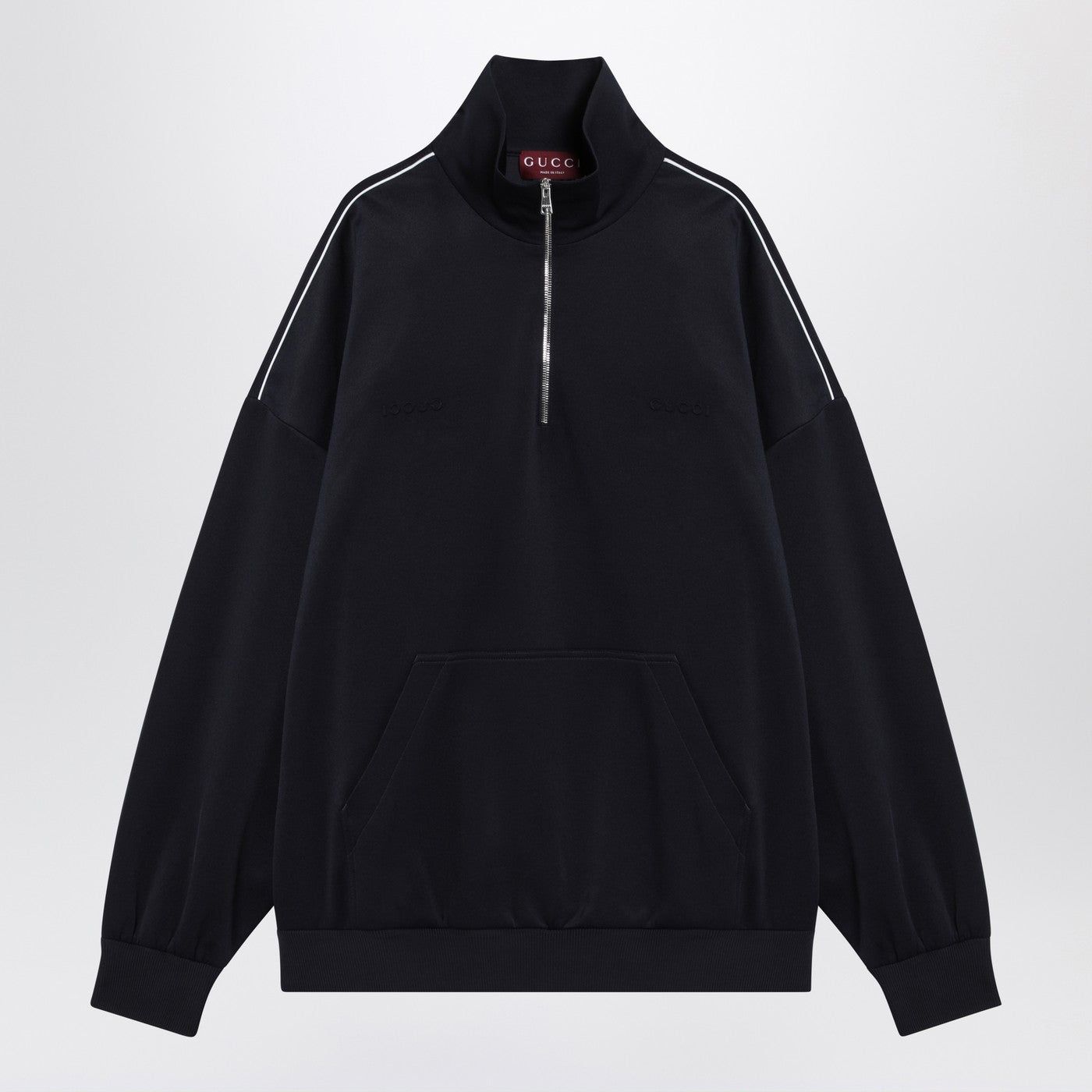 Gucci Navy Blue Sweatshirt In Technical Jersey Men GUCCI