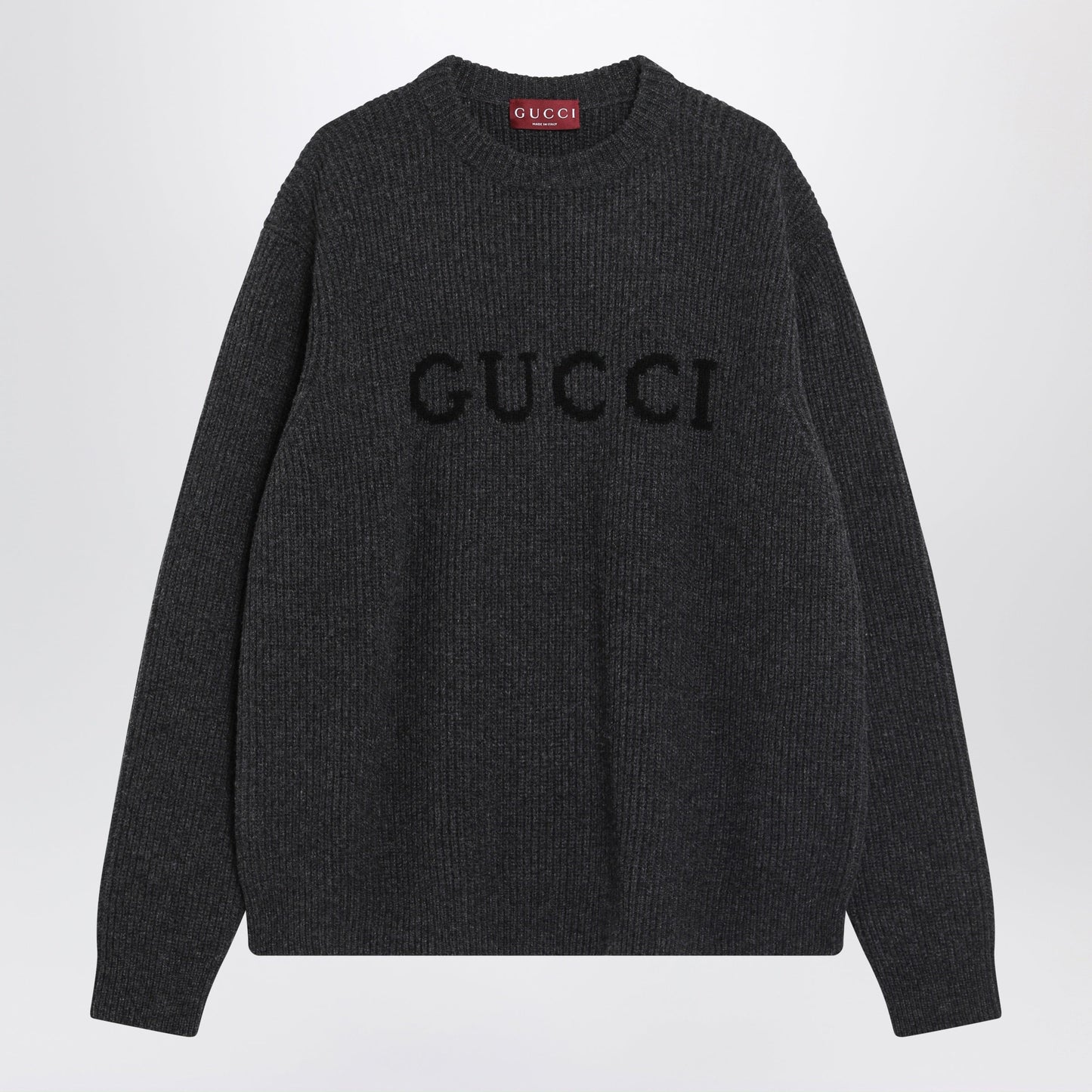 Gucci Gray Wool And Cashmere Sweater Men GUCCI