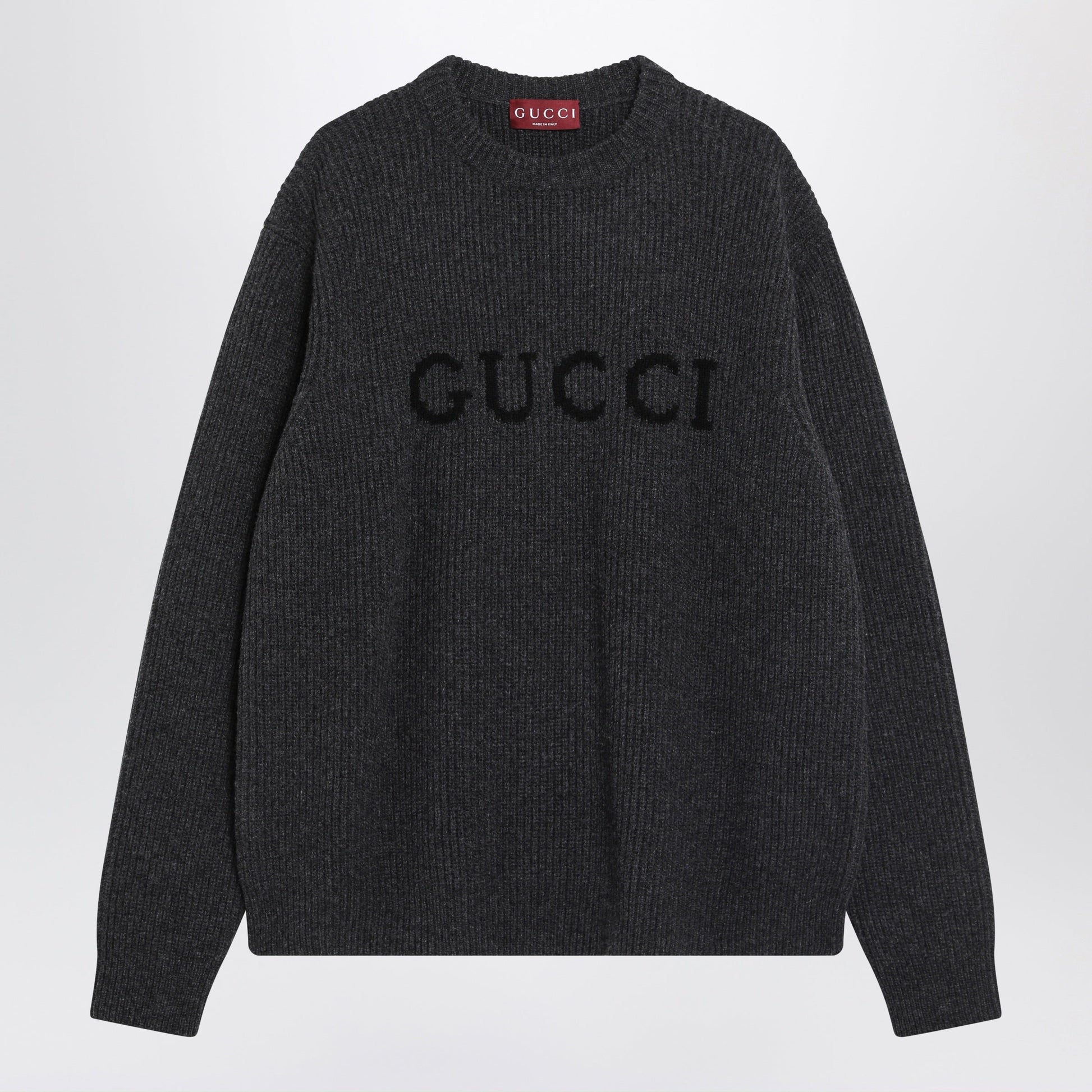 Gucci Gray Wool And Cashmere Sweater Men GUCCI