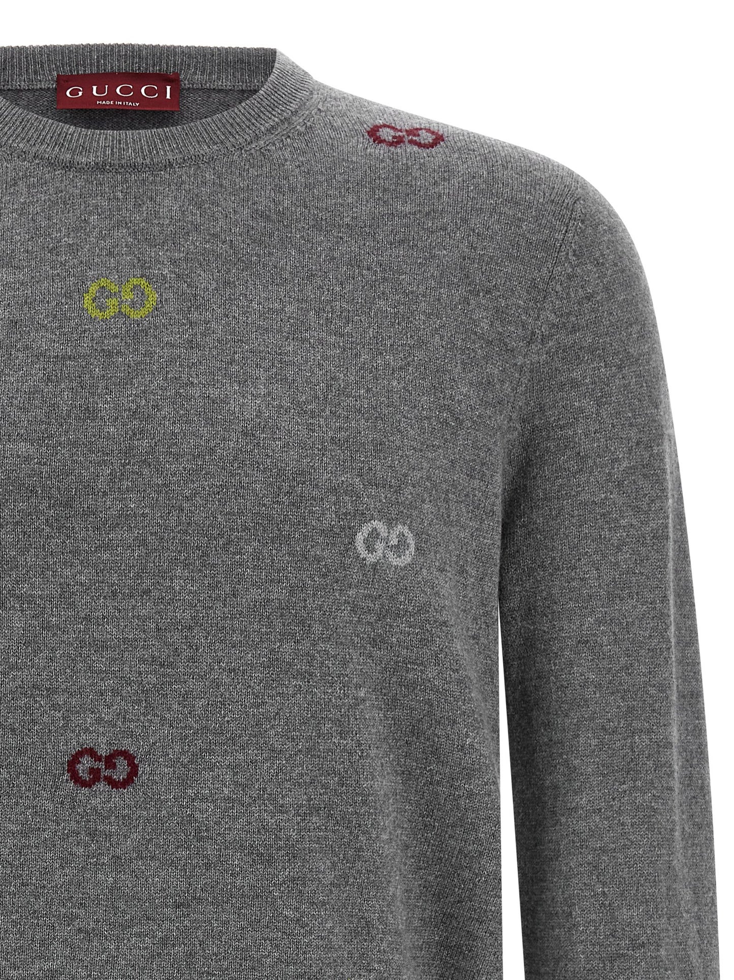 Gucci Men Gg Intarsia Sweater