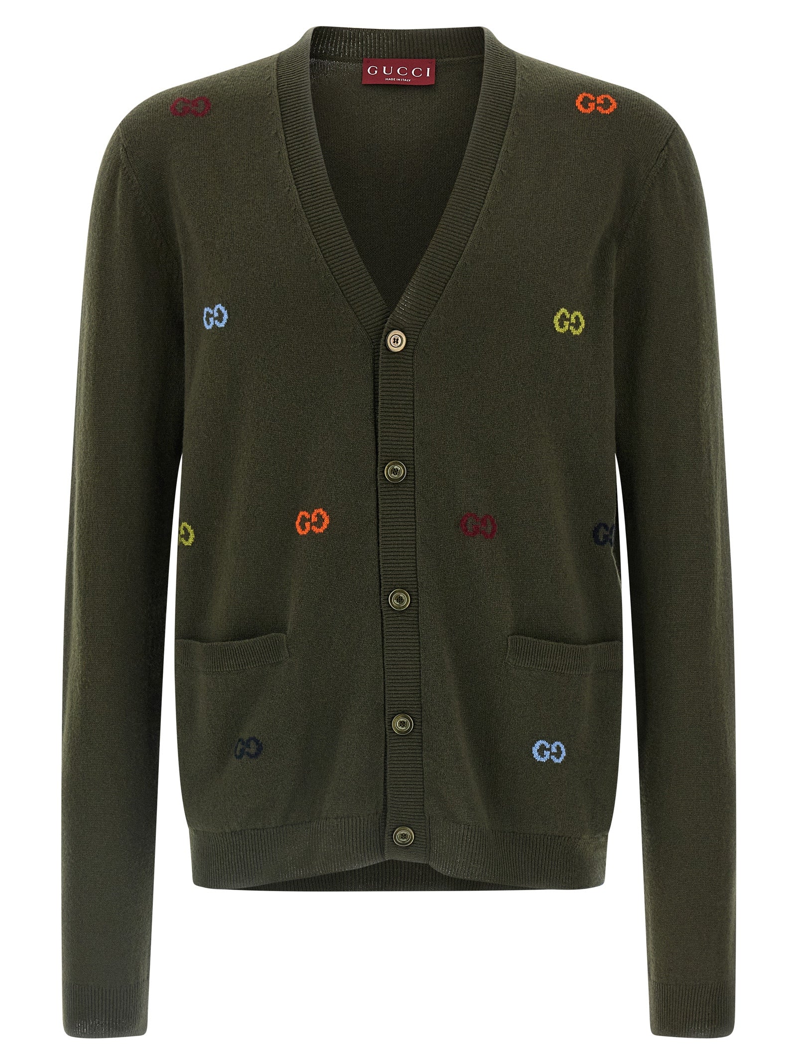 Gucci Men Gg Intarsia Cardigan GUCCI