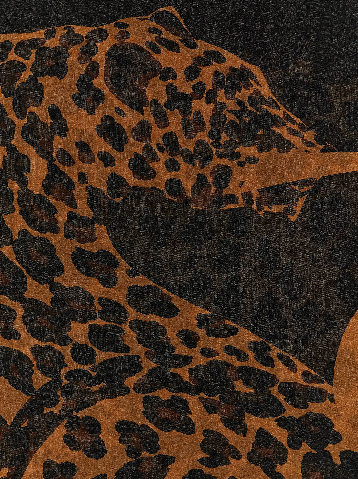 Saint Laurent Women 'Cassandre' Scarf With Leopard Pattern SAINT LAURENT