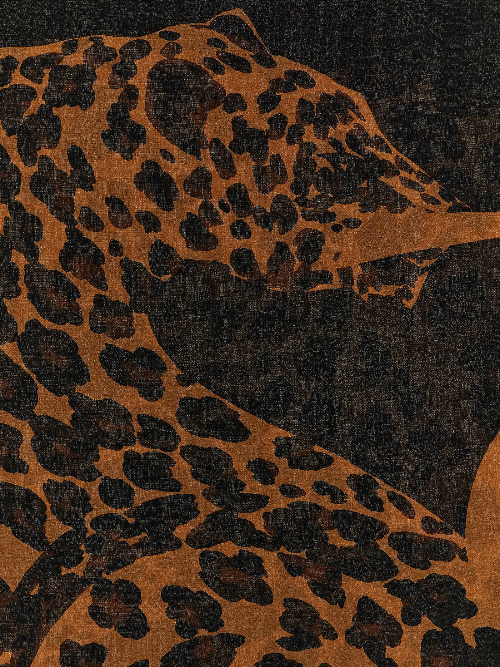 Saint Laurent Women 'Cassandre' Scarf With Leopard Pattern SAINT LAURENT