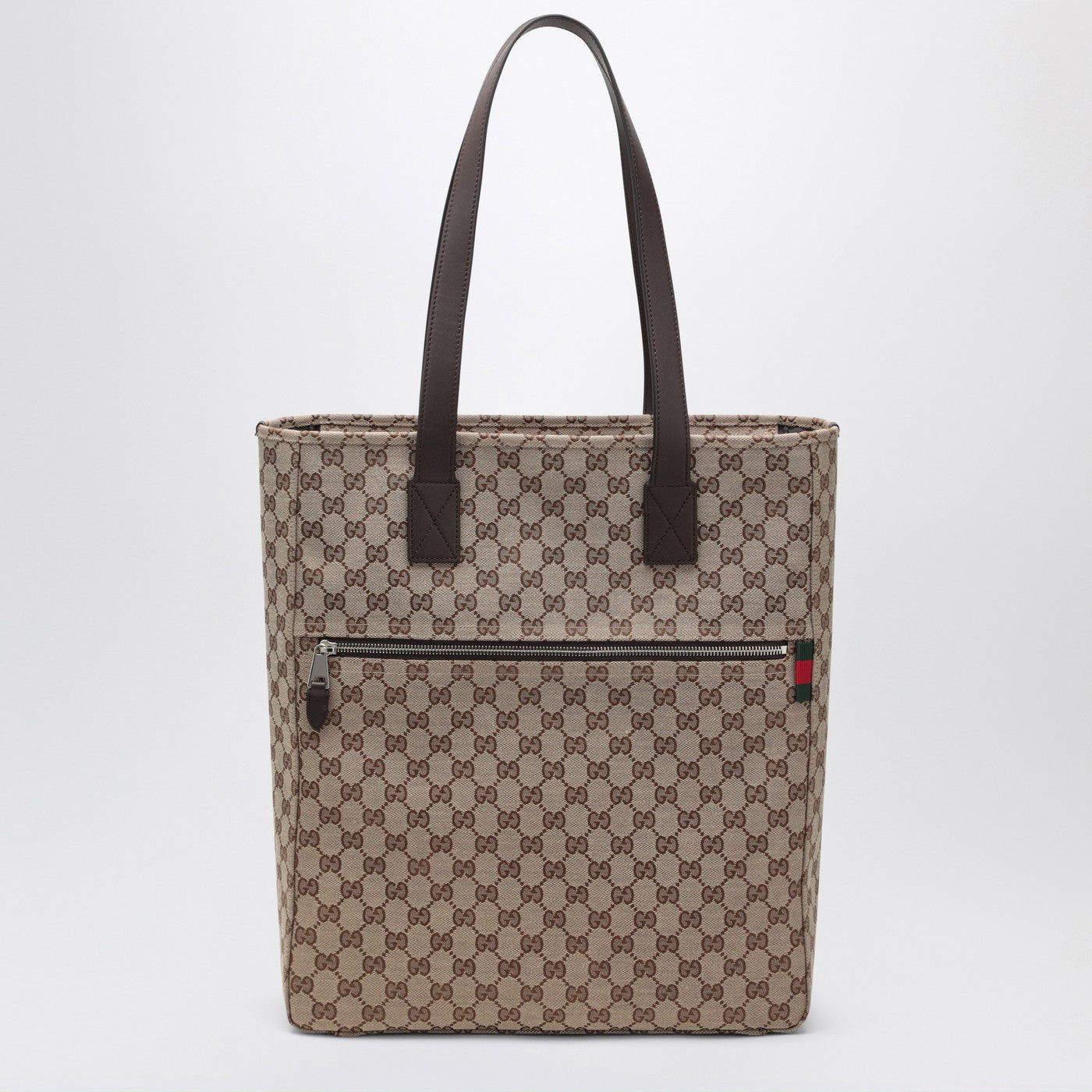 Gucci Large Gg Beige Fabric Shopping Bag Men GUCCI