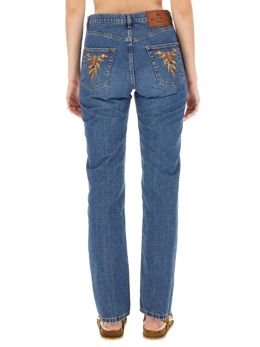 Etro Women Jeans With Logo Embroidery ETRO