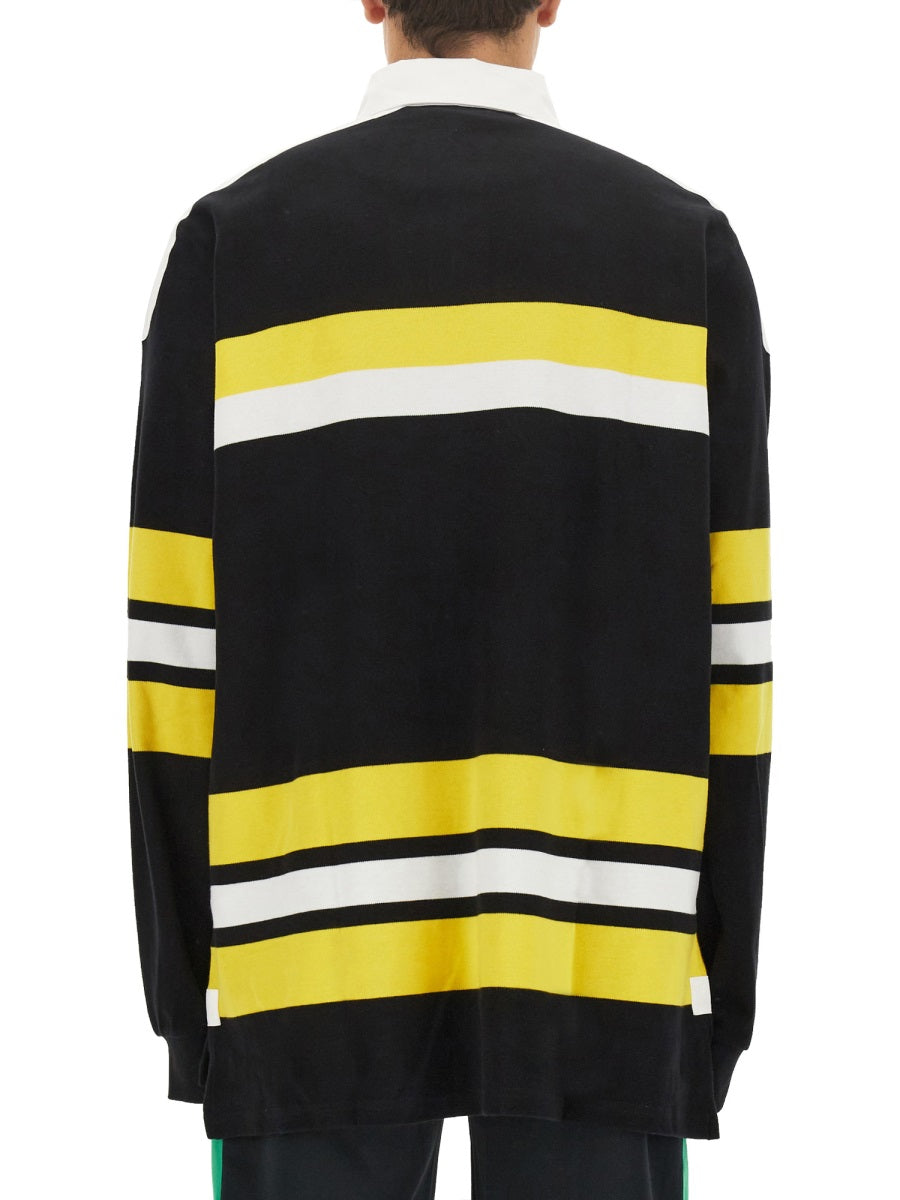 Wales Bonner Men Polo Shirt With Stripe Pattern WALES BONNER
