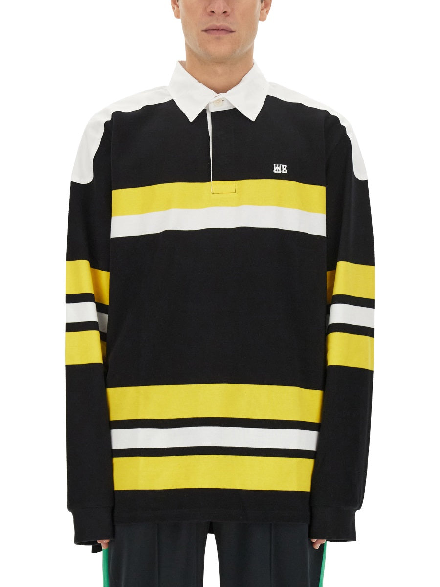 Wales Bonner Men Polo Shirt With Stripe Pattern WALES BONNER