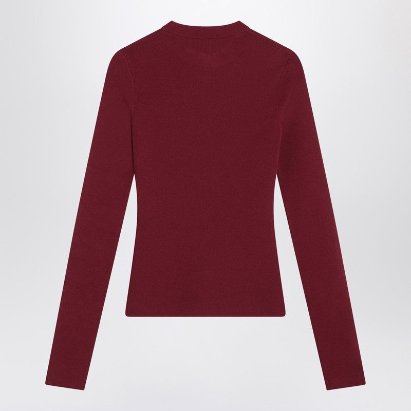 Balenciaga Ribbed Burgundy Nano Bb Sweater Women BALENCIAGA