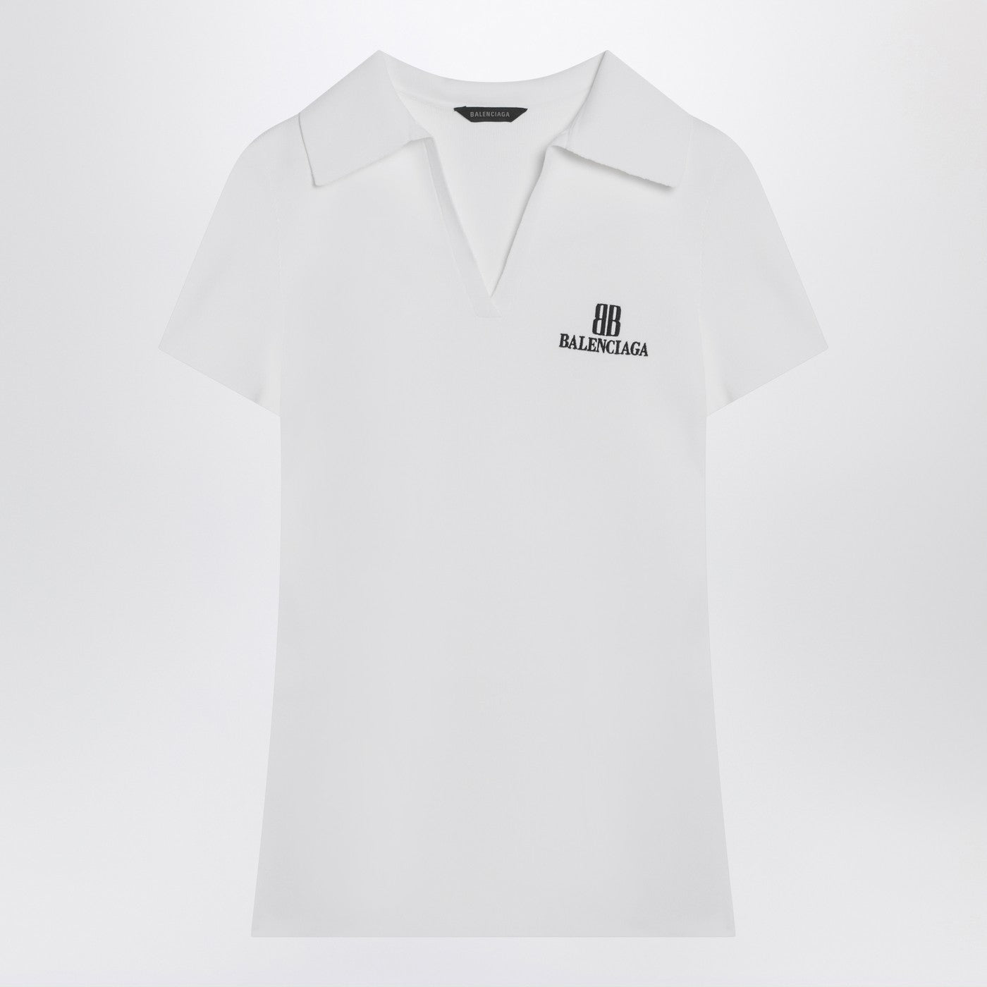 Balenciaga White Short-Sleeve Nano Bb Tank Top Women BALENCIAGA
