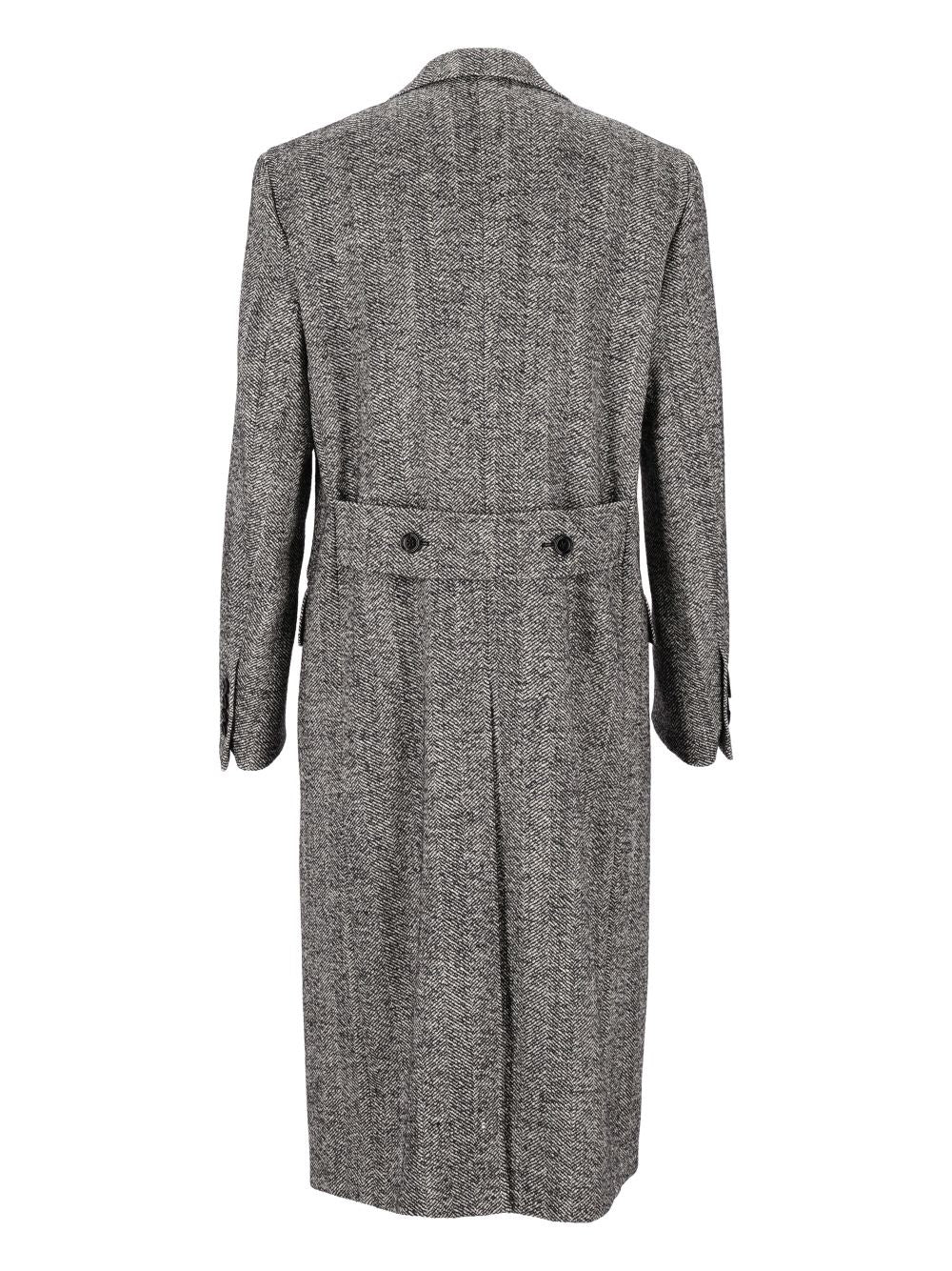 Dolce & Gabbana Men Double-Breasted Herringbone Coat DOLCE & GABBANA