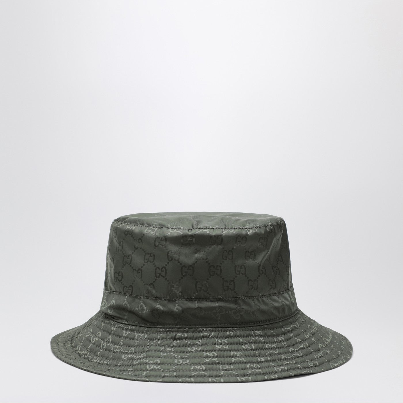Gucci Reversible Dark Green Nylon Gg Hat Women GUCCI