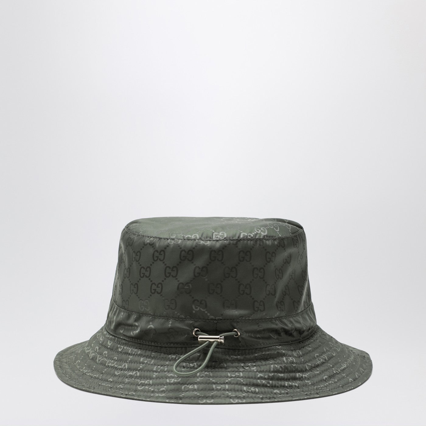 Gucci Reversible Dark Green Nylon Gg Hat Women GUCCI