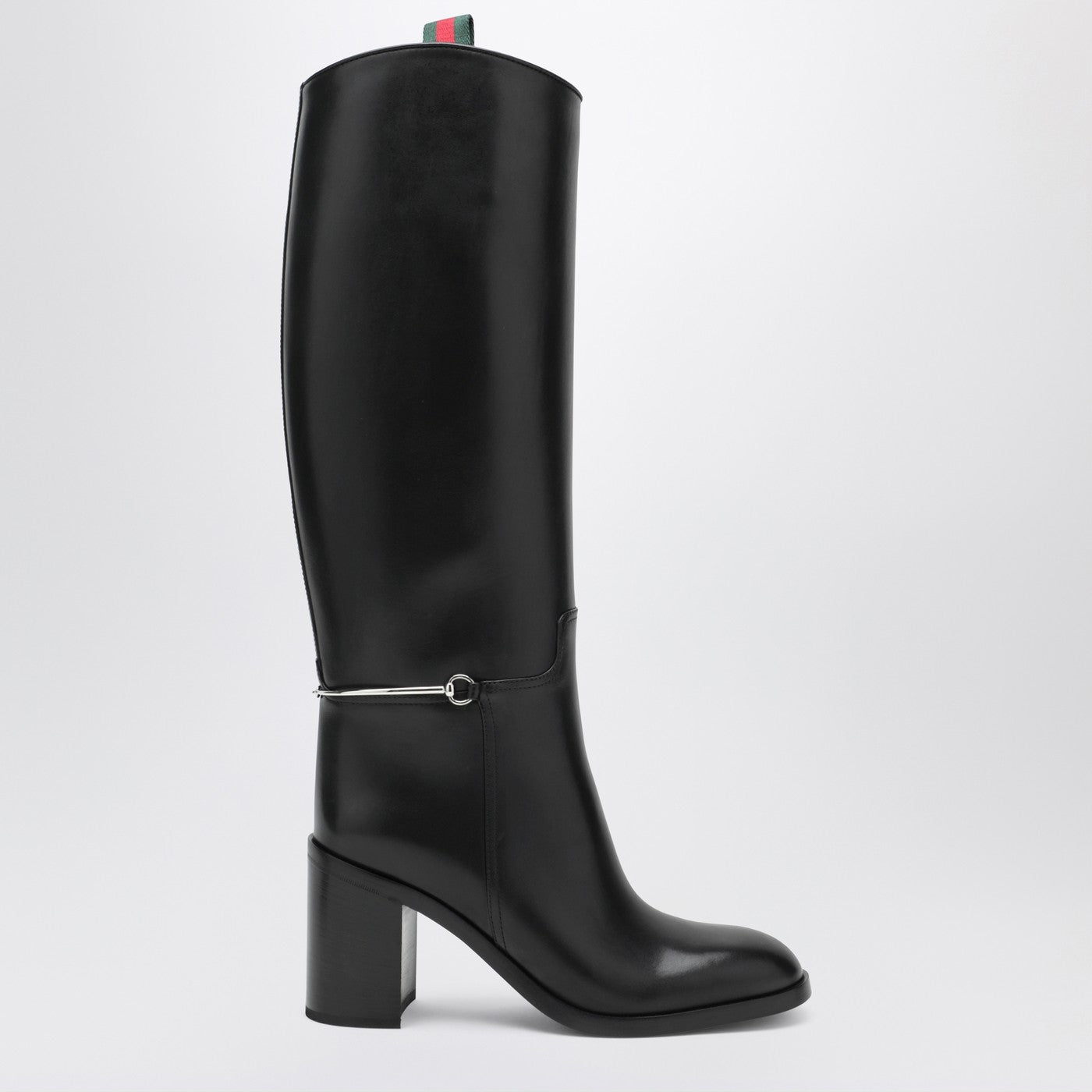 Gucci Tall Black Boot With Slim Horsebit Women GUCCI