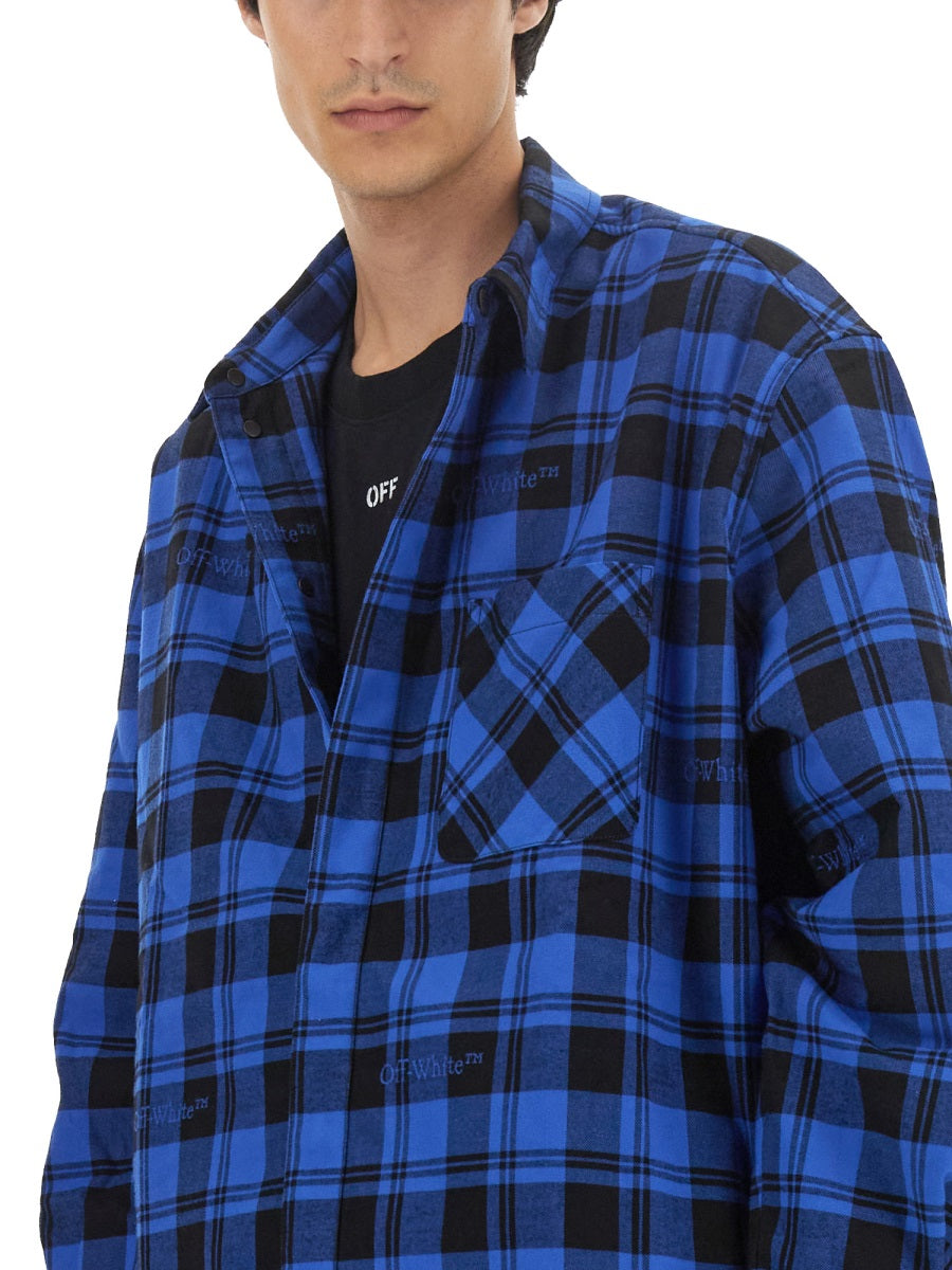 Off-White Men Check Print Shirt OFF-WHITE