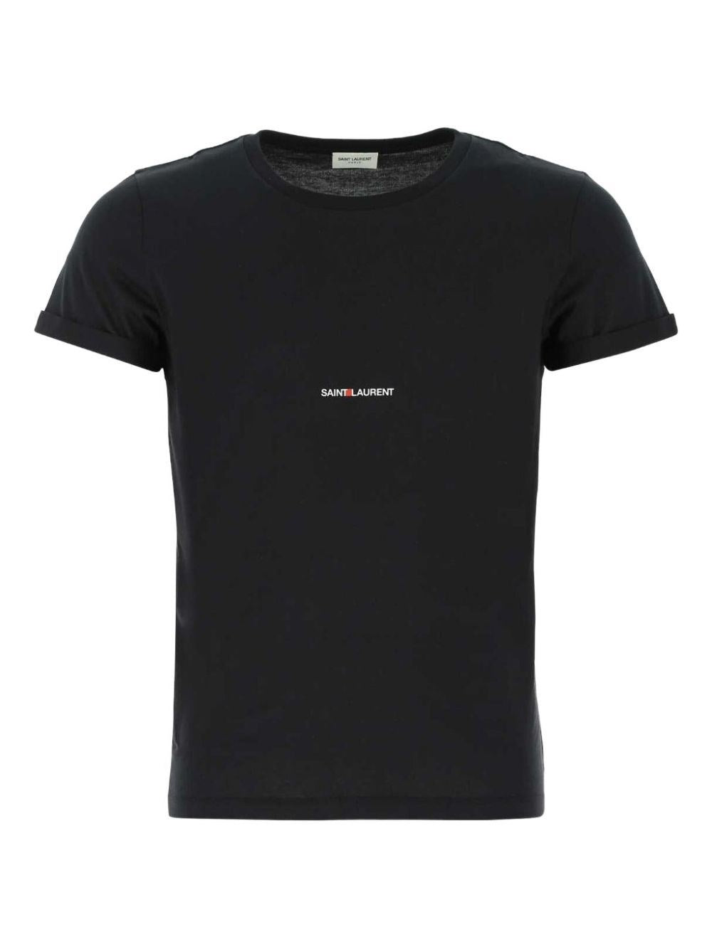 Saint Laurent Men T-Shirt Classique Crewneck Short Sleeve With Logo SAINT LAURENT