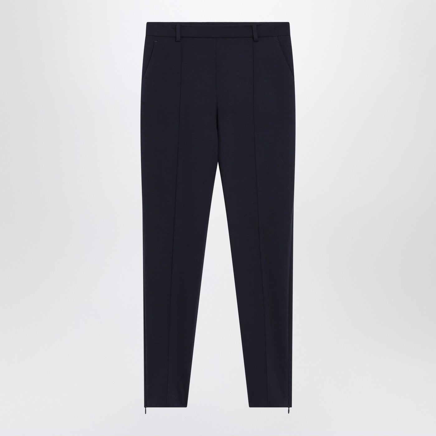 Gucci Slim Blue Wool Trousers Women GUCCI