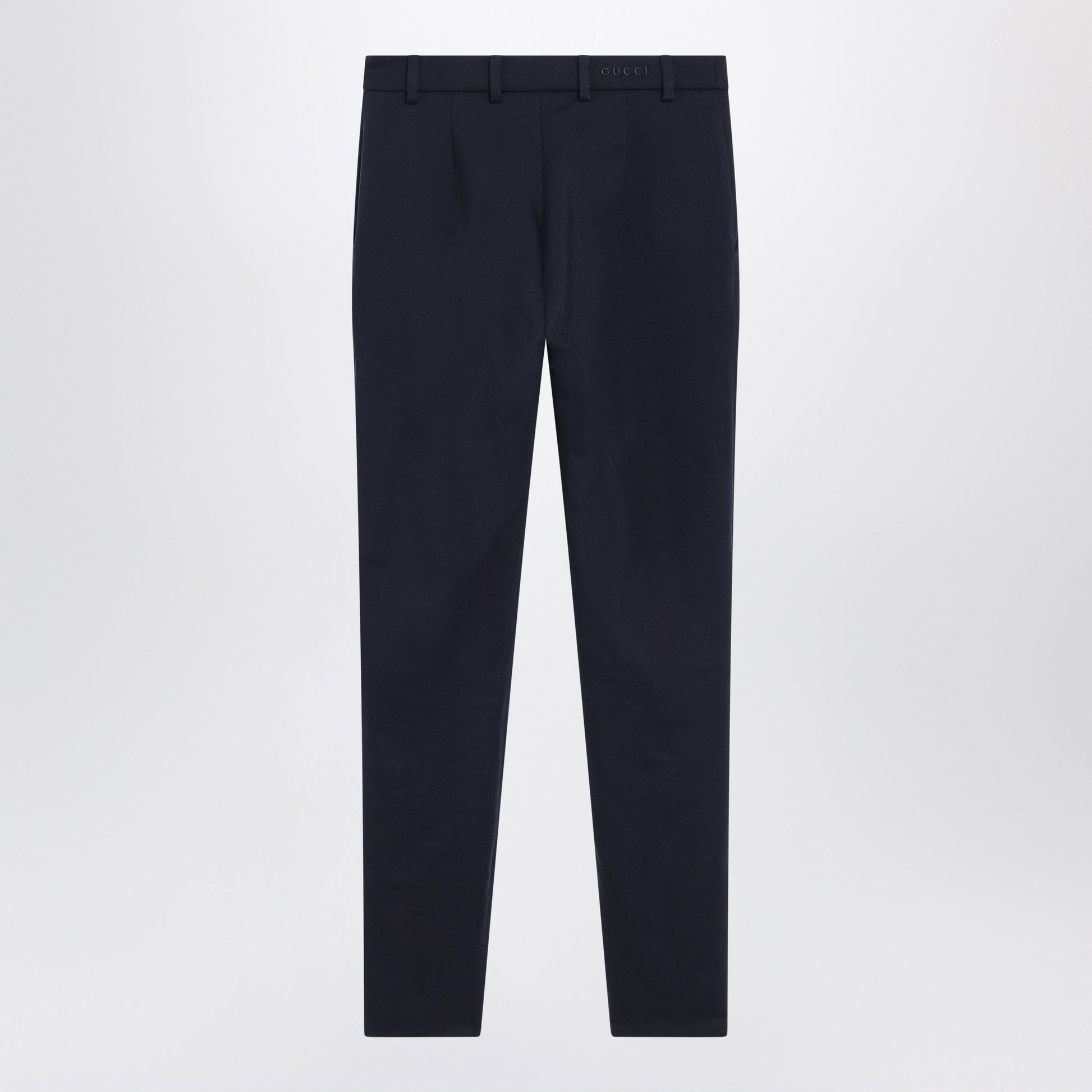 Gucci Slim Blue Wool Trousers Women GUCCI