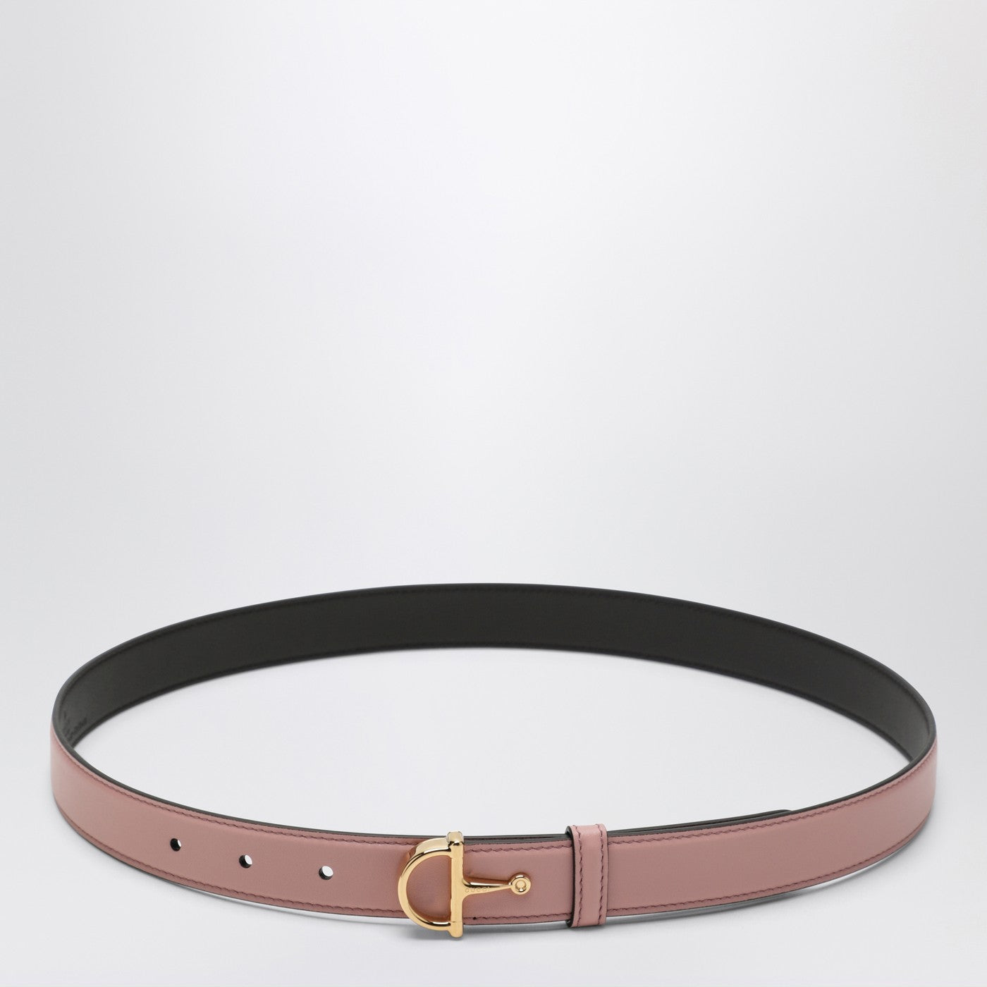 Gucci Thin Pink Belt With Half Horsebit Buckle Women GUCCI