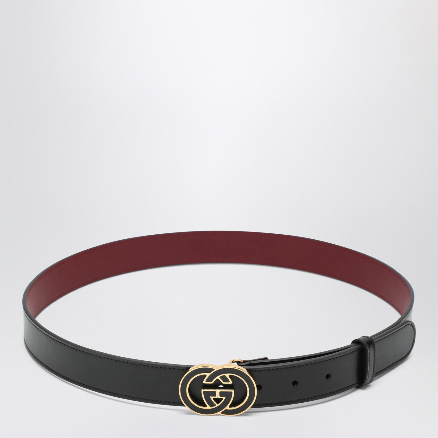 Gucci Black Gg Interlocking Buckle Belt Women GUCCI