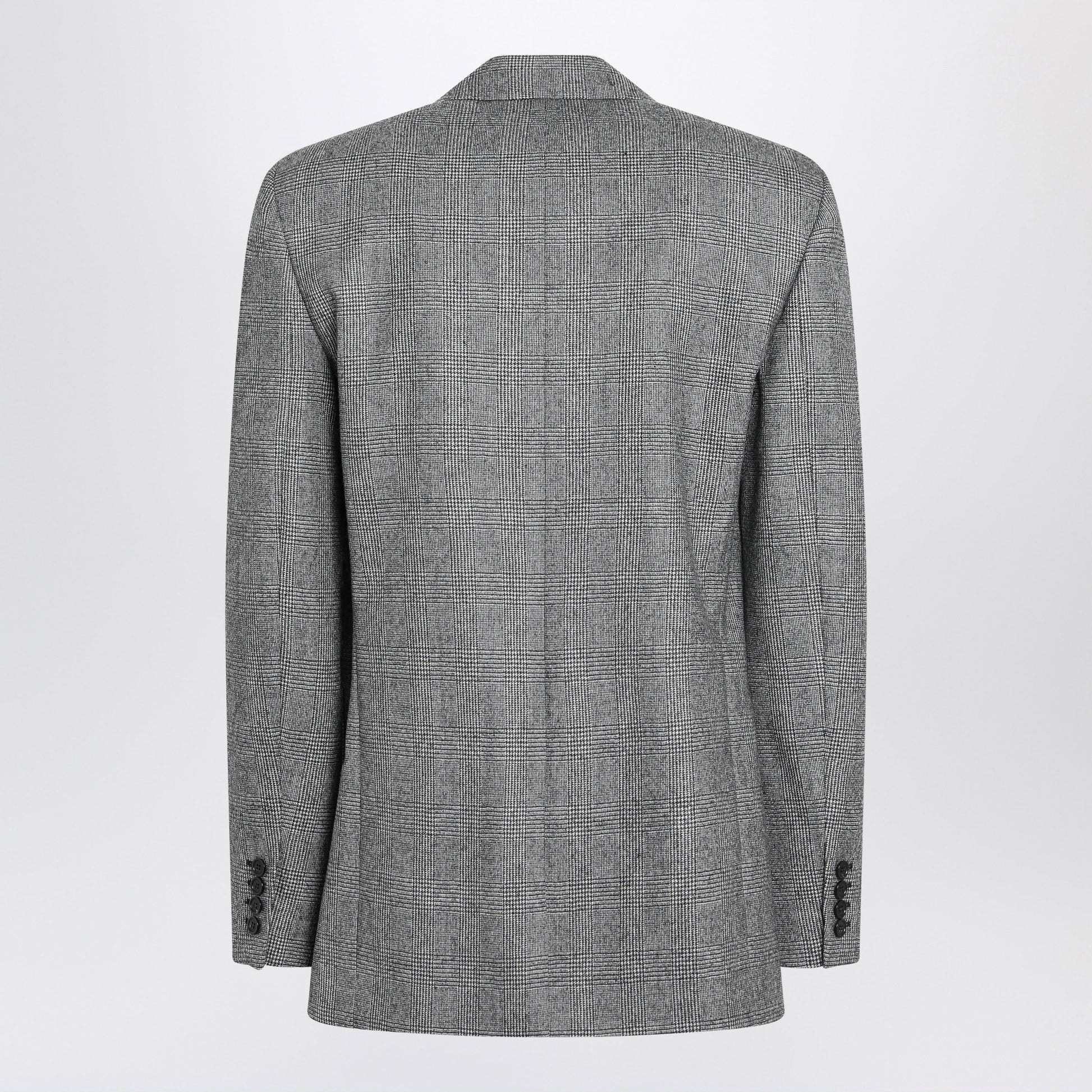 Saint Laurent Gray Jacket In Prince Of Wales Check Men SAINT LAURENT