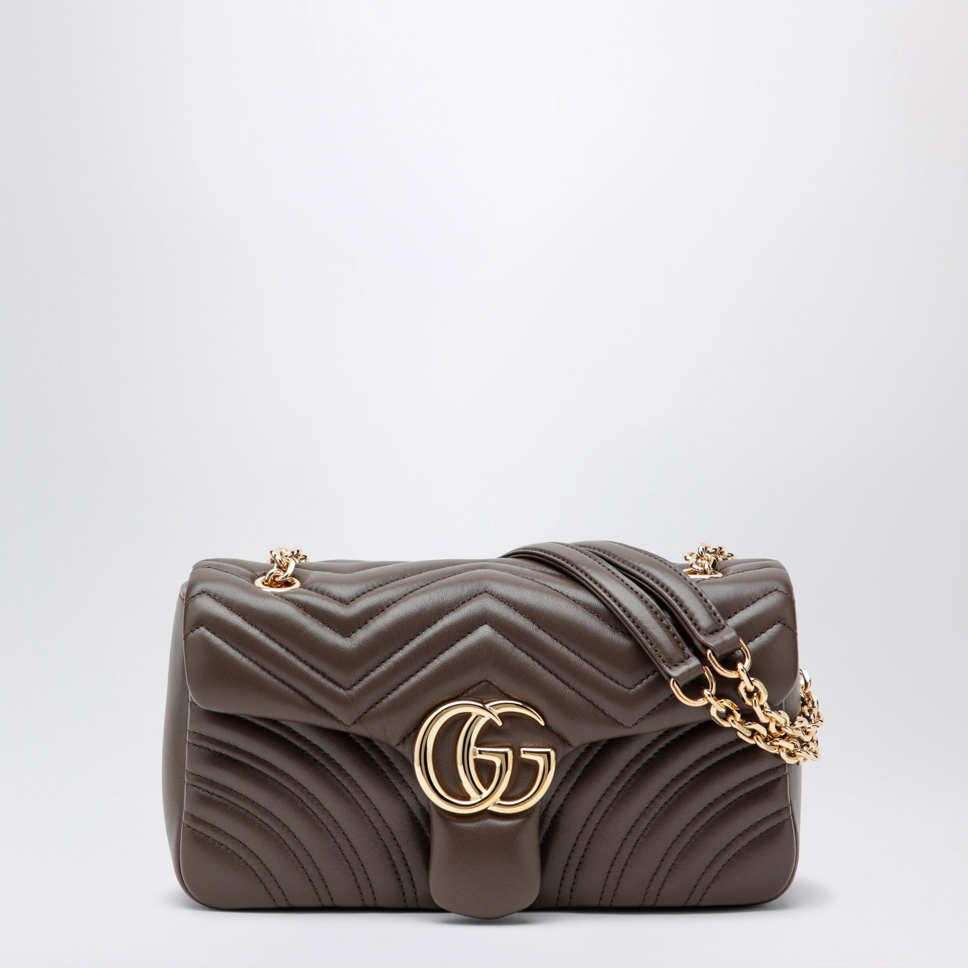 Gucci Medium Gg Marmont Shoulder Bag In Taupe Leather Women GUCCI