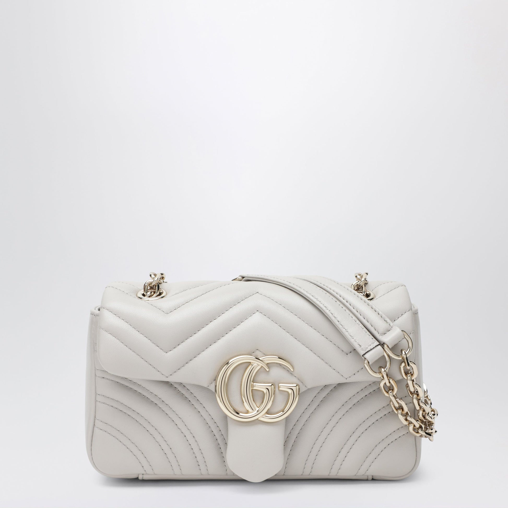 Gucci Small White Gg Marmont Shoulder Bag Women GUCCI