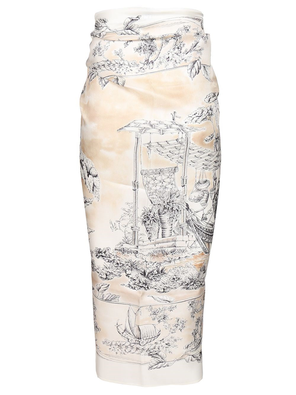 Ferragamo Women Pareo With "Travel" Print FERRAGAMO