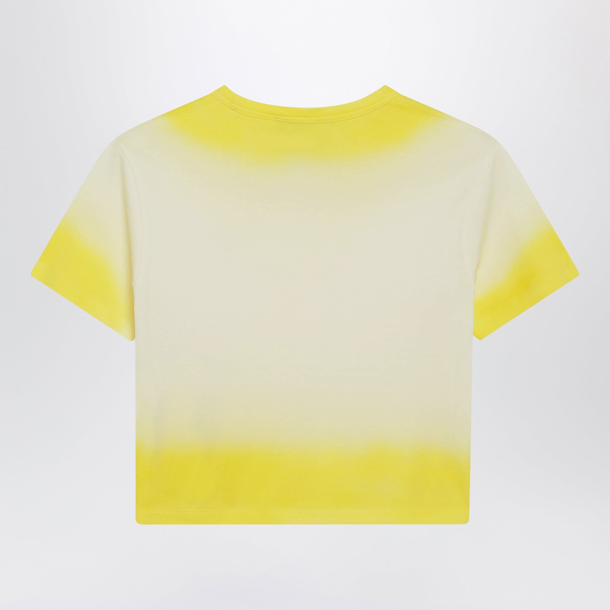Gucci Yellow Cropped T-Shirt With Gradient Effect Women GUCCI