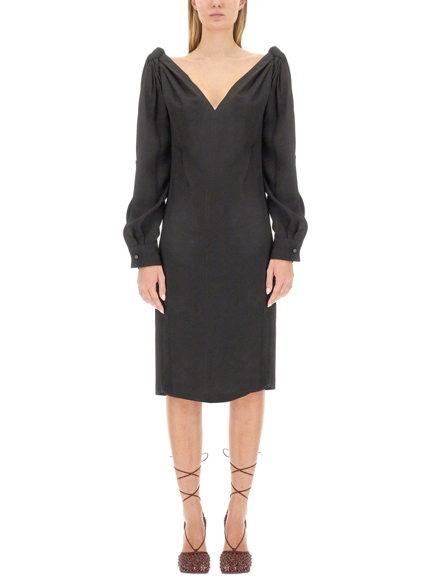 Bottega Veneta Women Viscose Midi Dress BOTTEGA VENETA