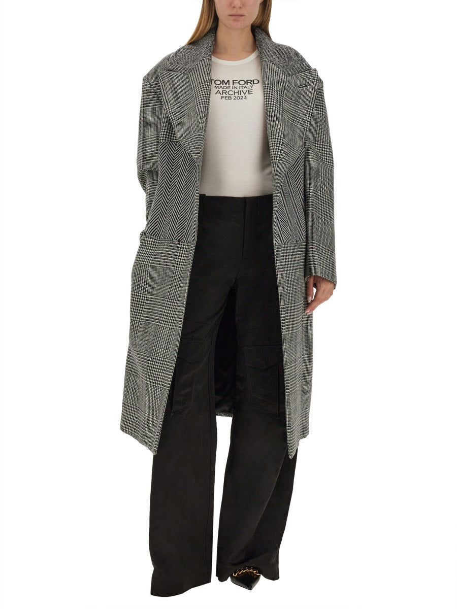 Tom Ford Women Wool Patchwork Coat TOM FORD