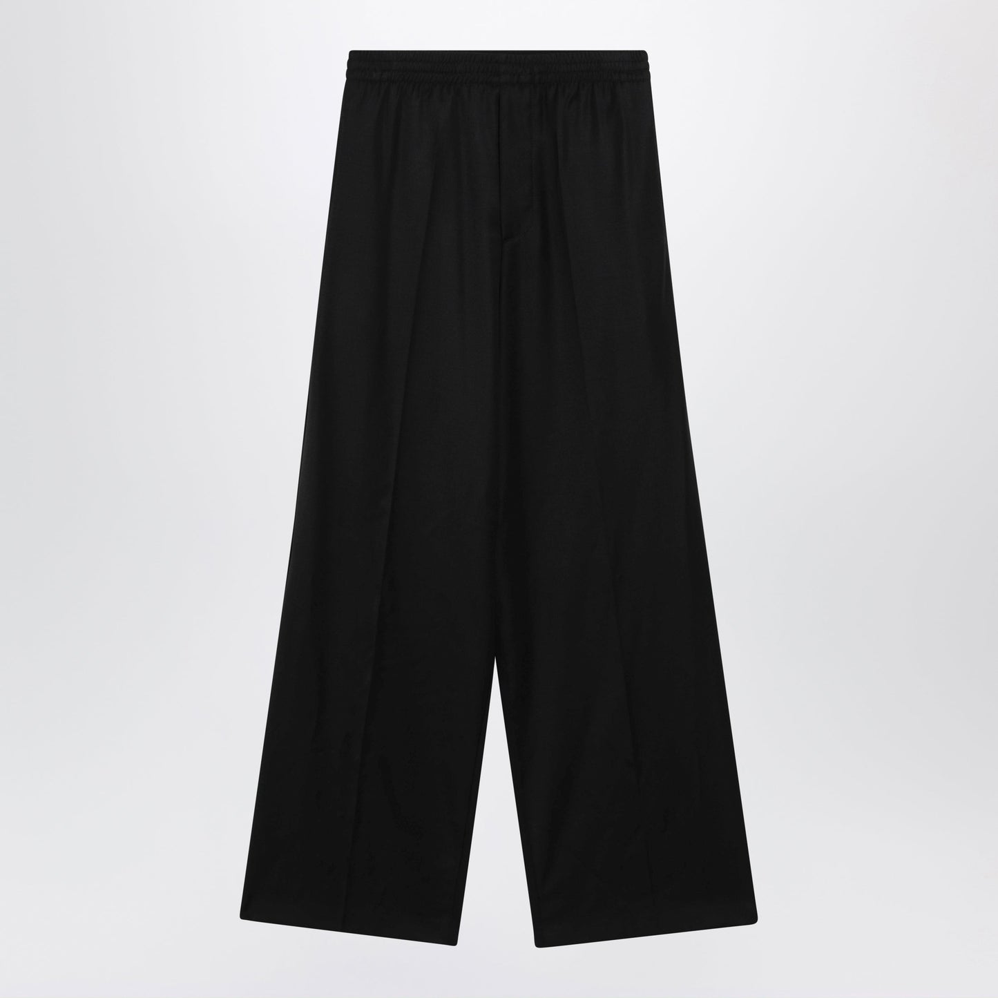Balenciaga Palazzo Trousers With Elastic Waist In Black Wool Women BALENCIAGA