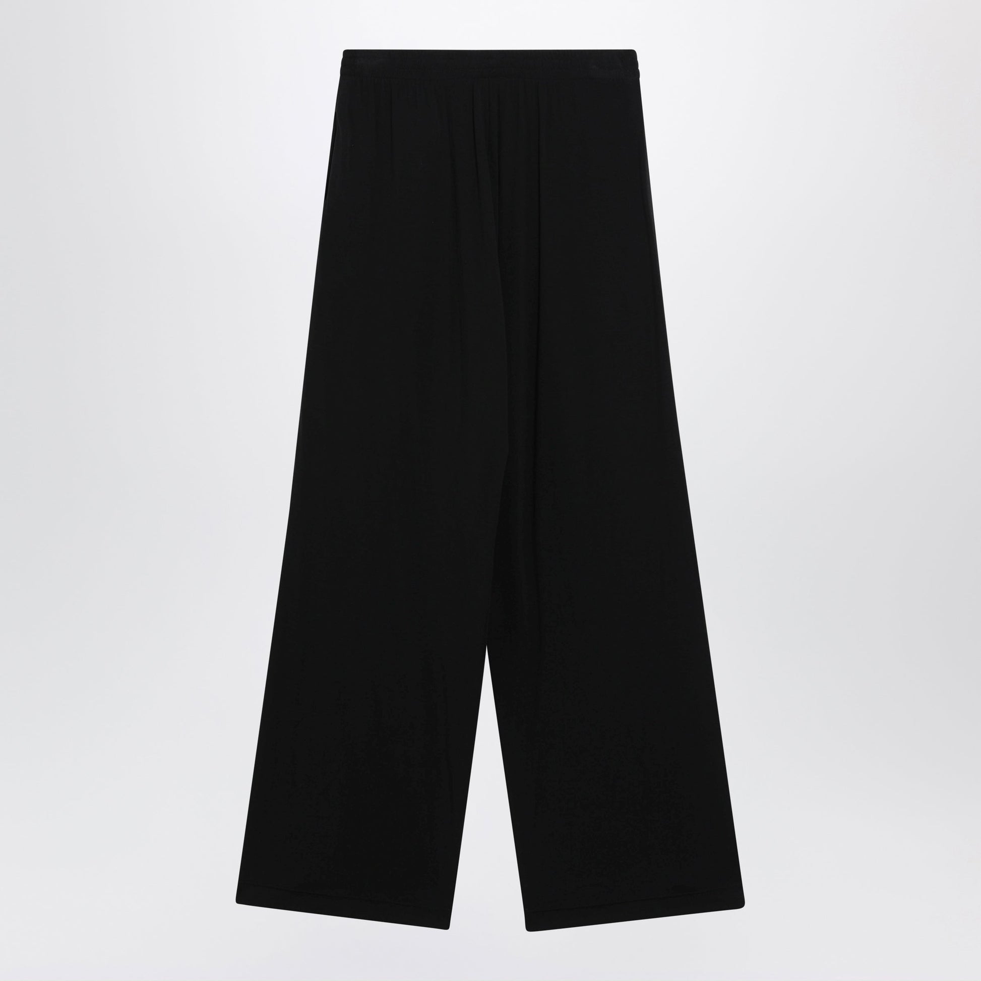 Balenciaga Palazzo Trousers With Elastic Waist In Black Wool Women BALENCIAGA