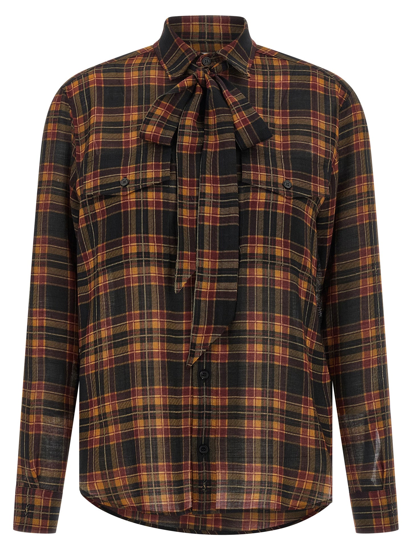 Saint Laurent Women 'Cassandre' Lavallière Shirt