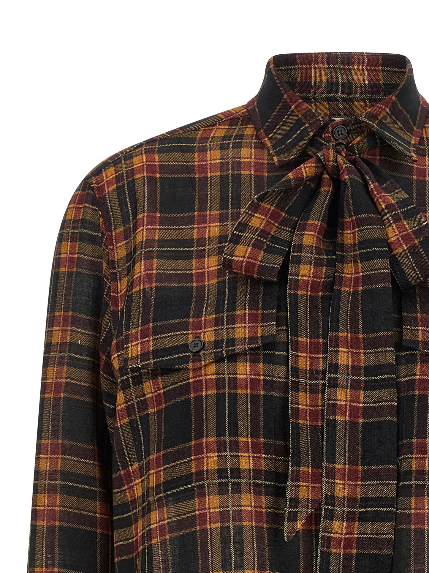 Saint Laurent Women 'Cassandre' Lavallière Shirt