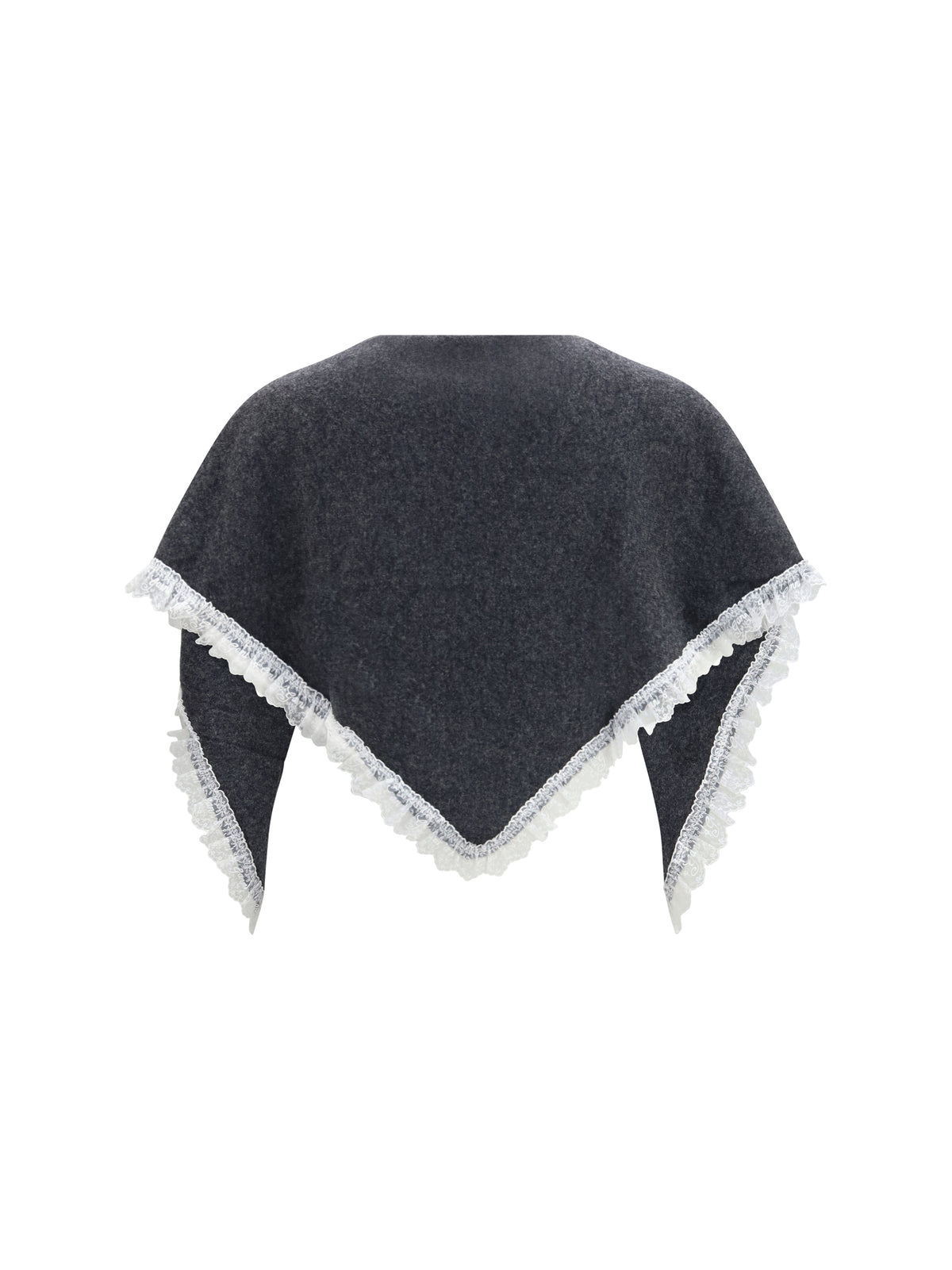 Ganni Women Openwork Wool Cape GANNI