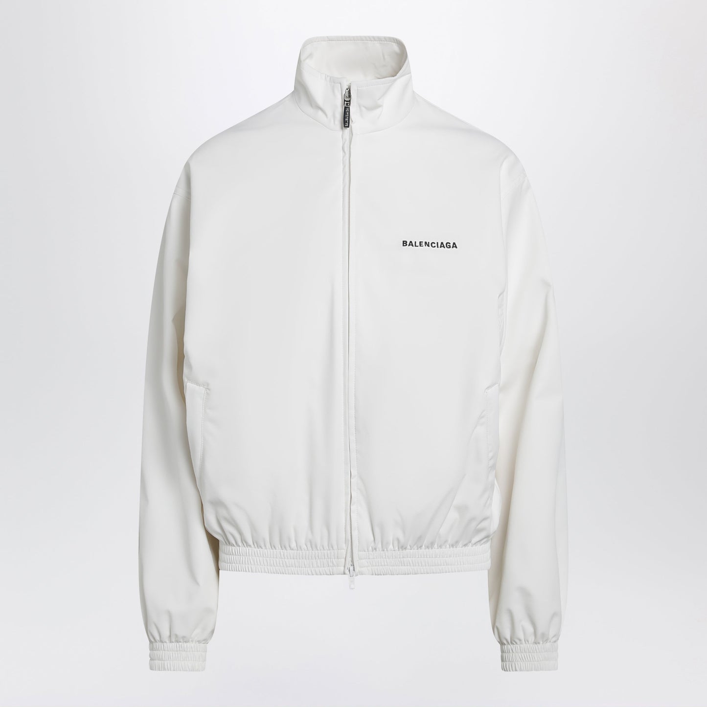 Balenciaga Women's Back Track Jacket In White Technical Polyester Women BALENCIAGA