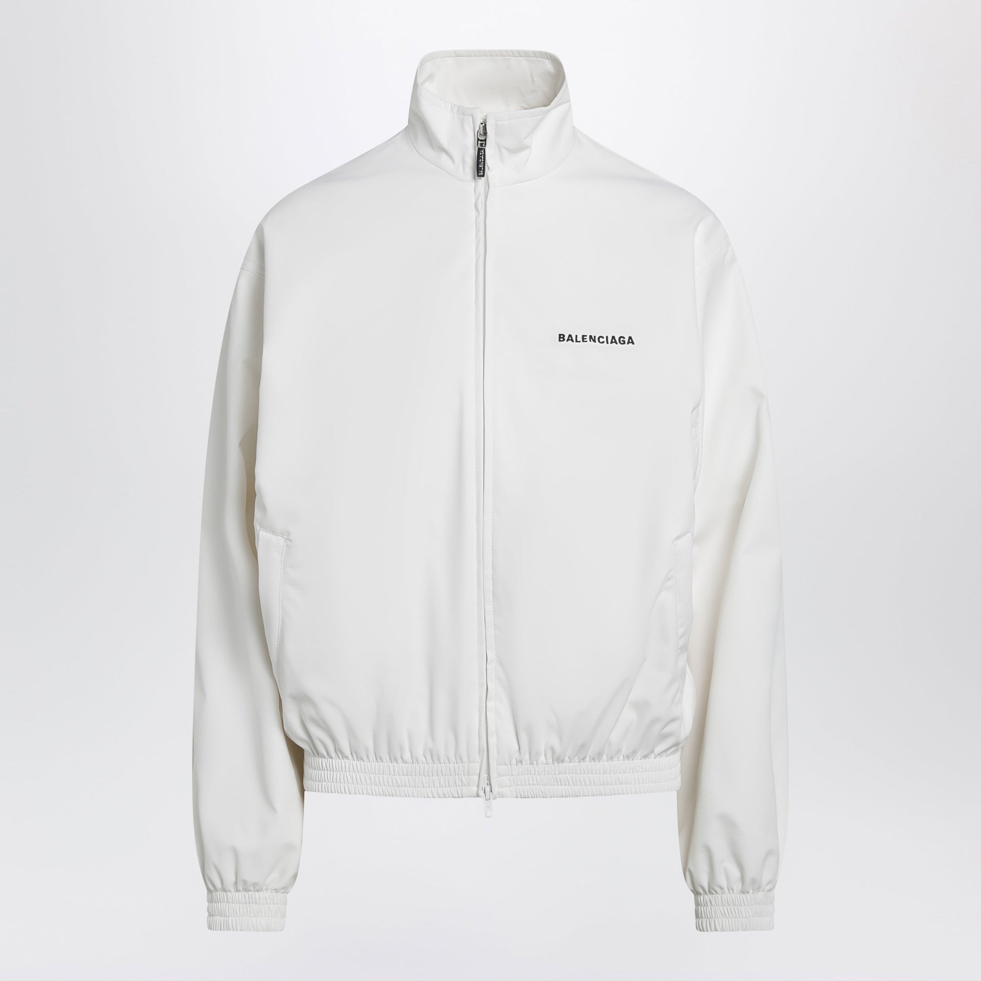 Balenciaga Women's Back Track Jacket In White Technical Polyester Women BALENCIAGA