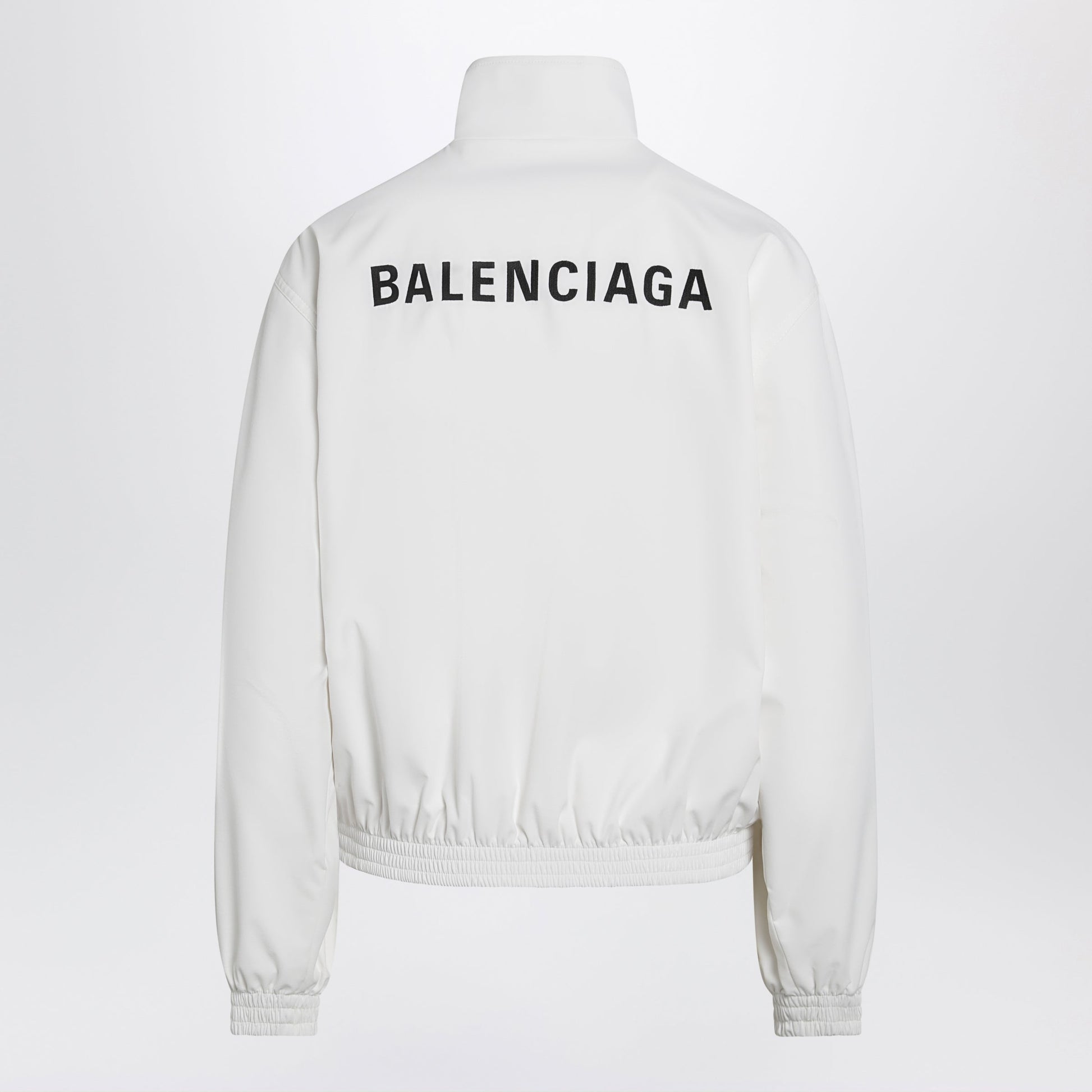 Balenciaga Women's Back Track Jacket In White Technical Polyester Women BALENCIAGA