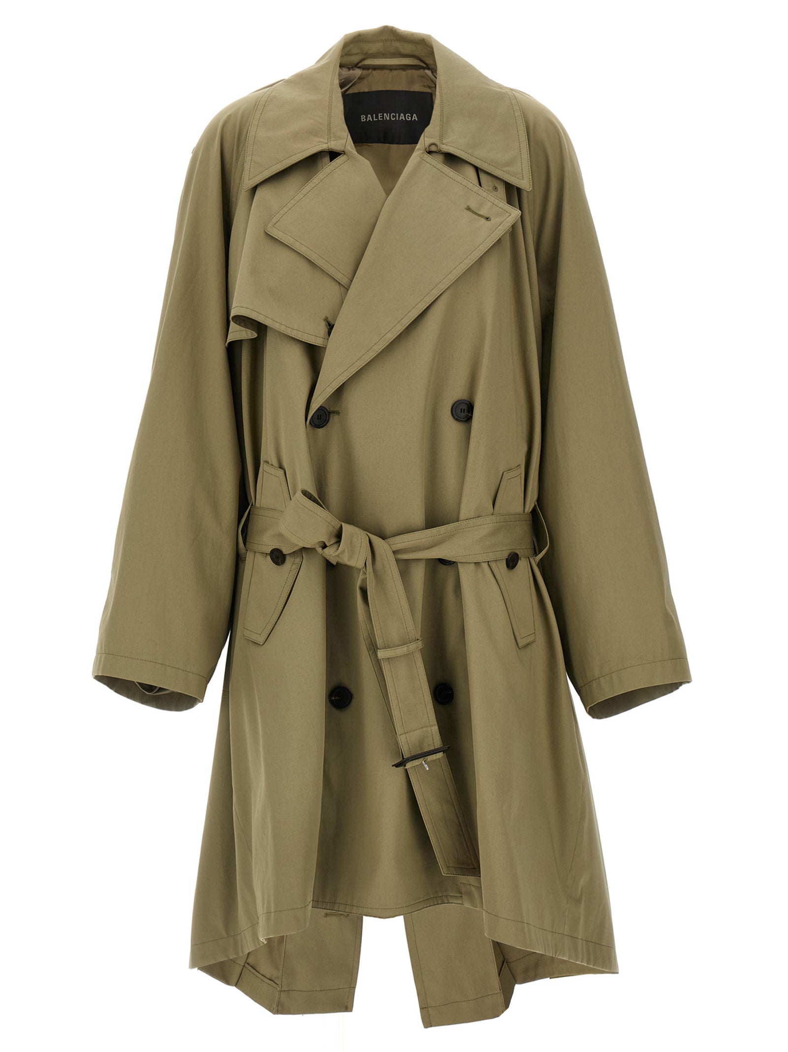 Balenciaga Women 'Draped Neck' Trench Coat BALENCIAGA