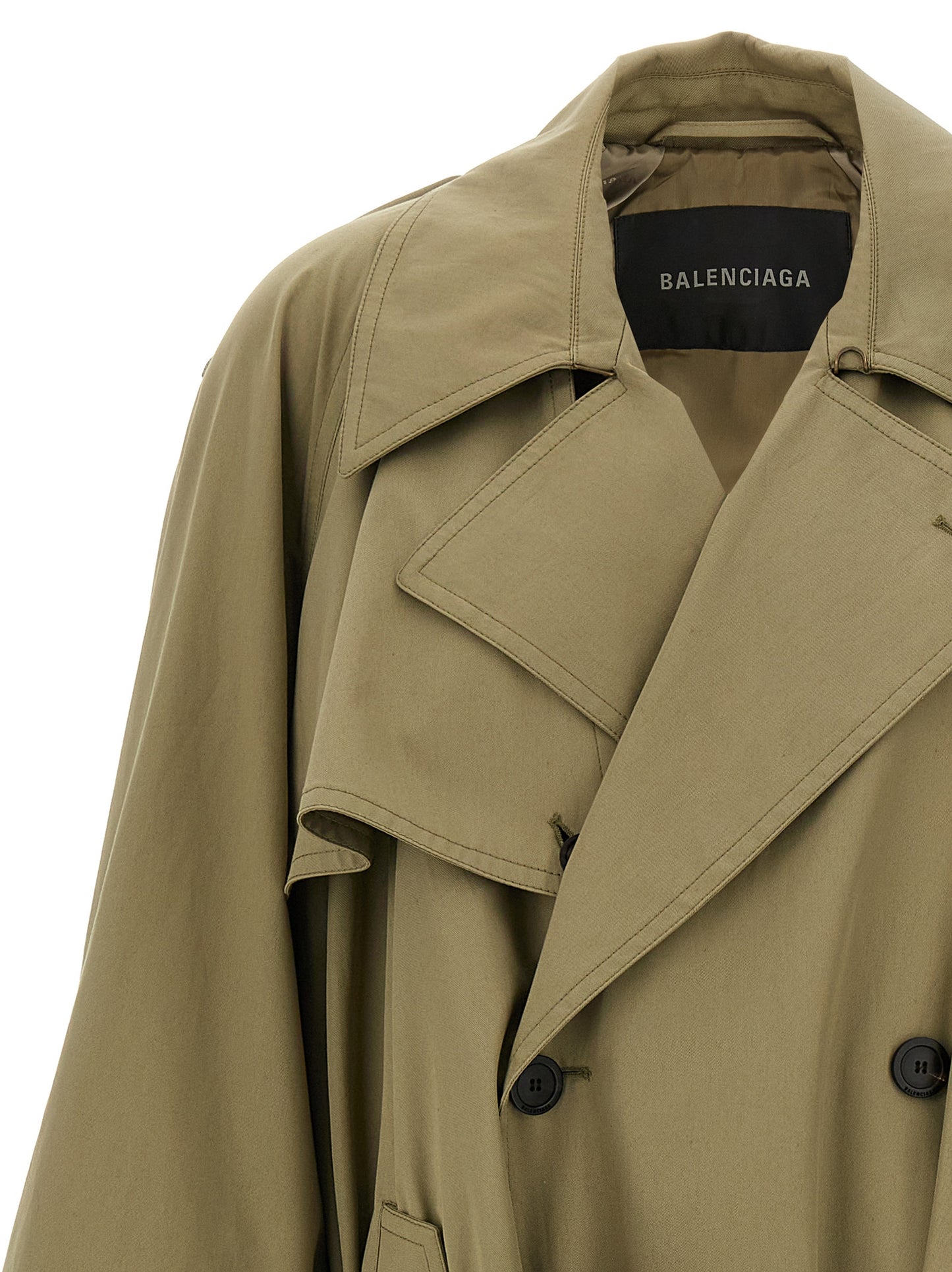 Balenciaga Women 'Draped Neck' Trench Coat BALENCIAGA