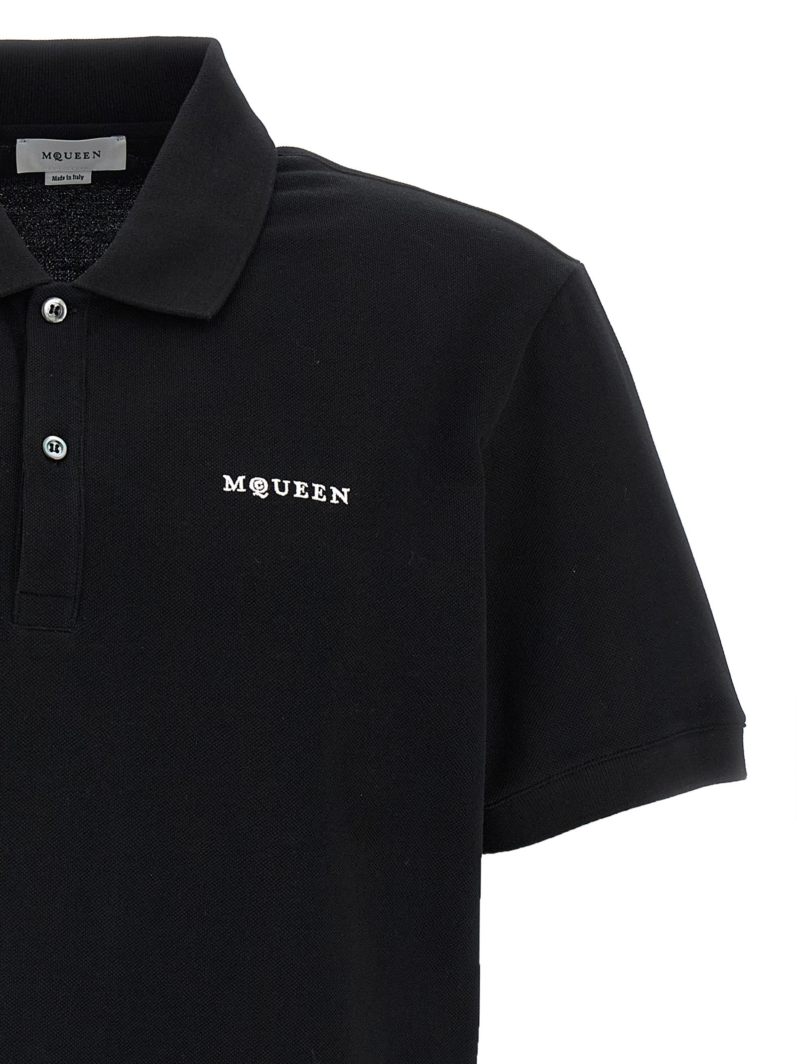 Mcqueen Men Logo Embroidery Polo Shirt ALEXANDER MCQUEEN