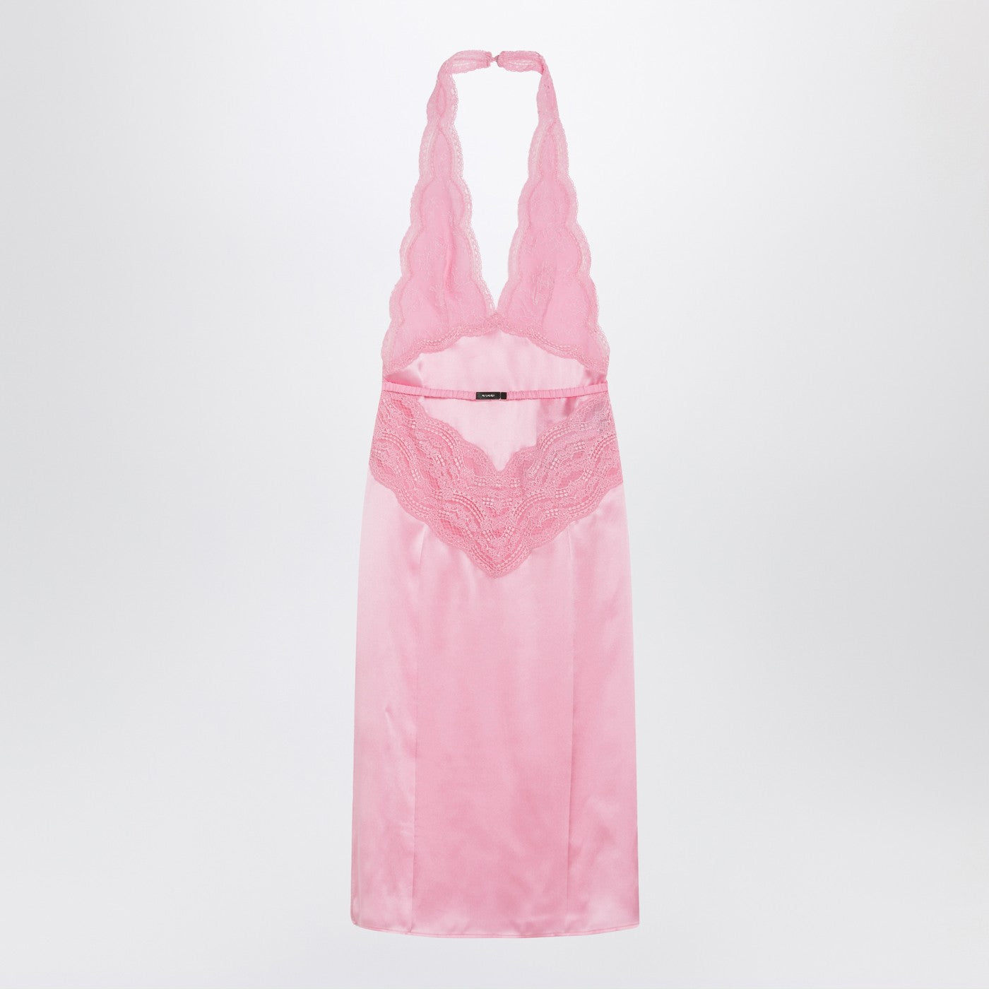 Gucci Pink Satin And Lace Dress Women GUCCI